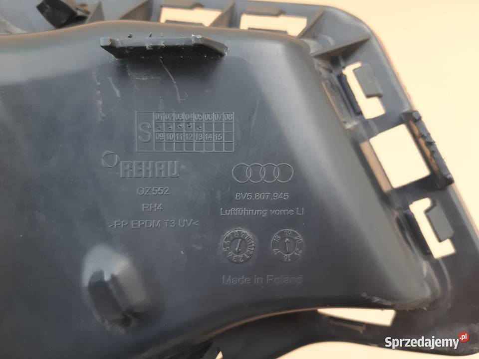 AUDI A3 RS3 8V KIEROWNICA POWIETRZA LEWA Kierownice powietrza lubuskie Trzciel