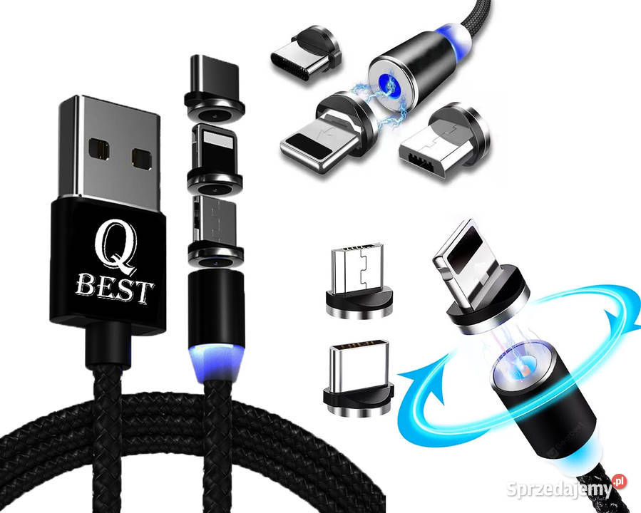Kabel przewód magnetyczny 3w1 Micro USB USBC Pruszków