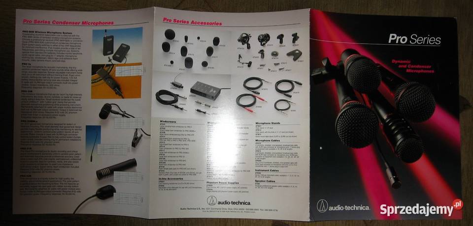 AudioTechnica microphones catalogs brochures Kultura i Rozrywka sprzedam