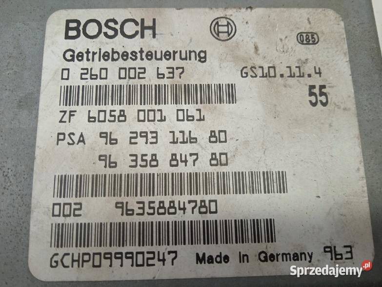 STEROWNIK SILNIKA 0260002637 PEUGEOT 406 30 B