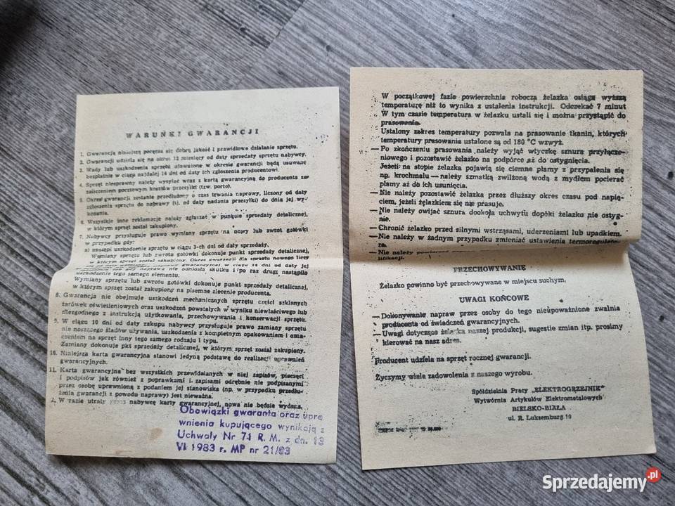 Stare żelazko podrużne TYP P4 1987r Bielsko Antyki, Sztuka, Kolekcje sprzedam