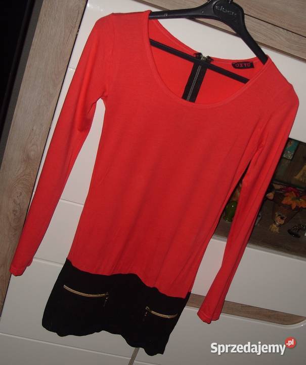 Koralowa Bluzka Tunika zameczki OXYD r 343638 wielkopolskie Rawicz