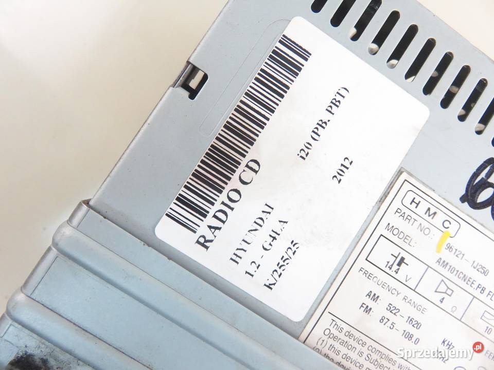RADIO HYUNDAI i20 PB PBT 961211J250