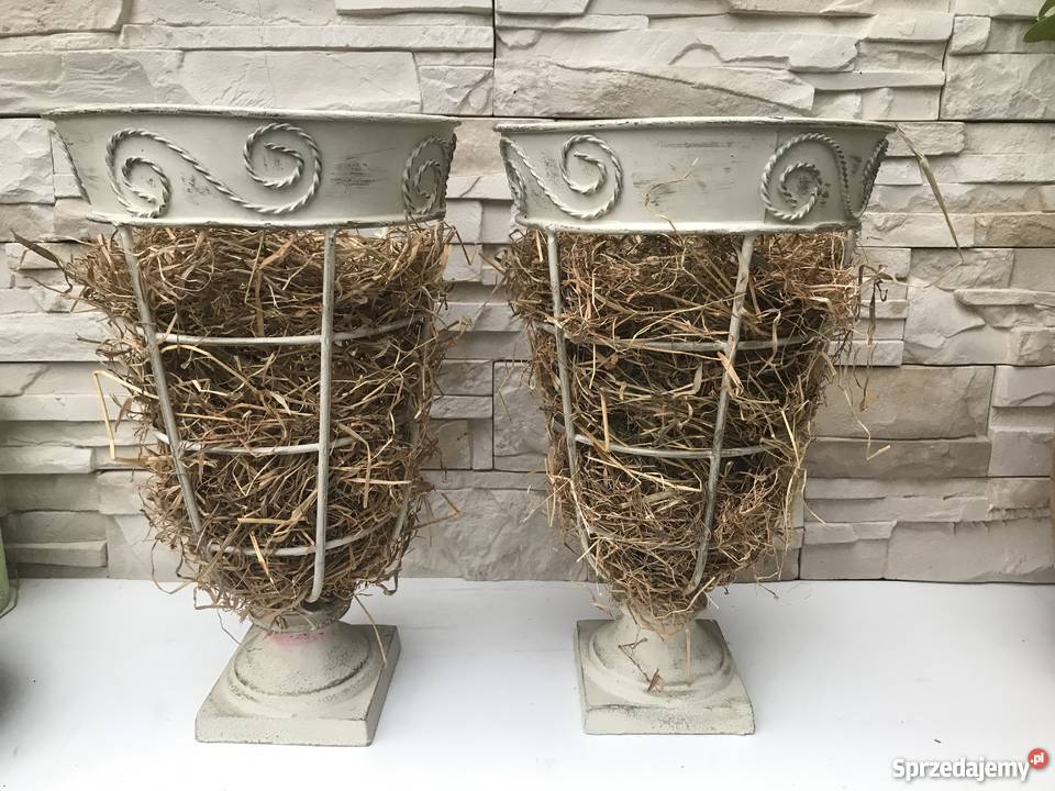 Wazon swiecznik metaloplastyka 2 dzban ażurowy dolnośląskie