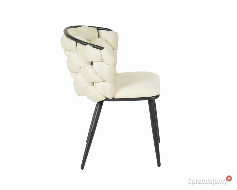 Krzesło jasnoczarne Glamour Nowojorskie Prima Golkowice sprzedam