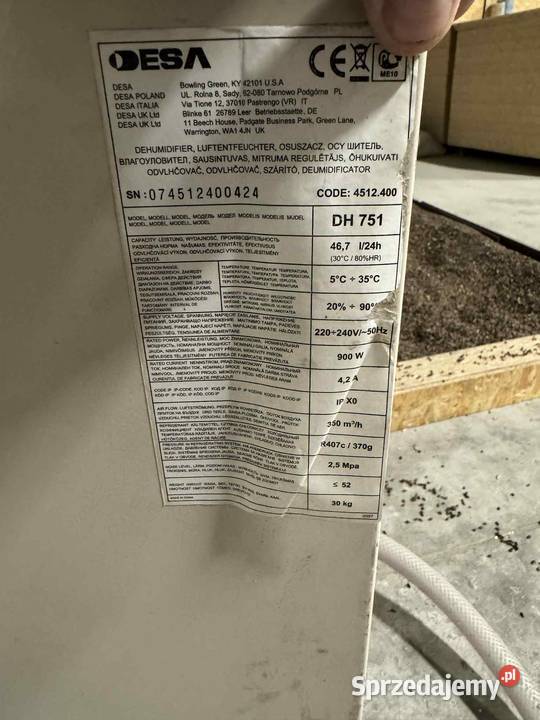 Zestaw 3 osuszaczy powietrza Ułęż