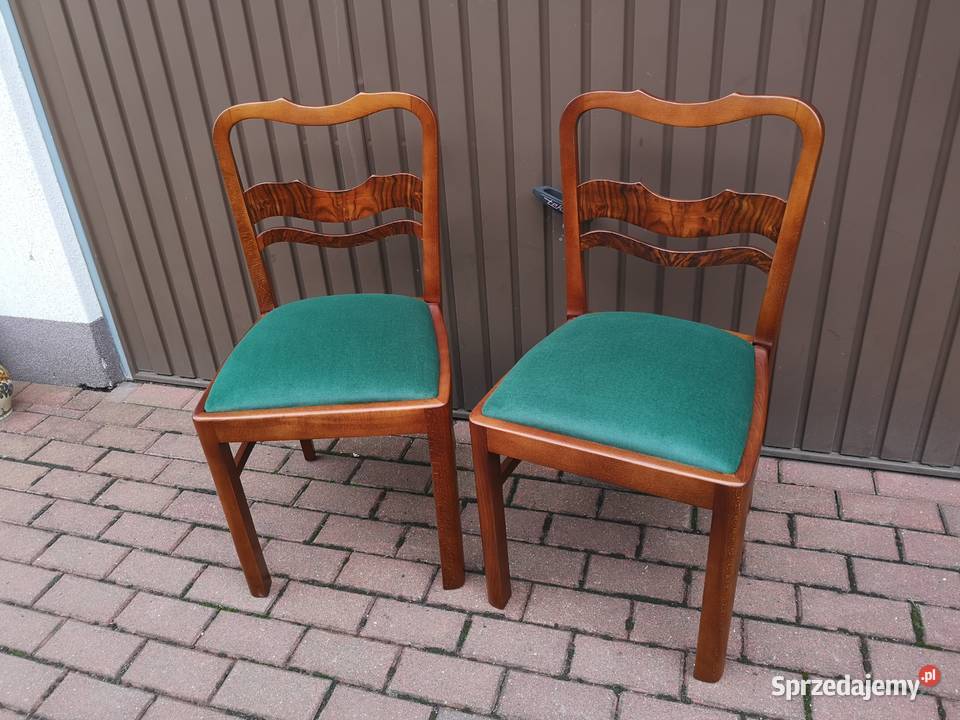 Krzesła ARTDECO Stare Antyk Komplet 2 Sztuki Antyki, Sztuka, Kolekcje Swarzędz sprzedam