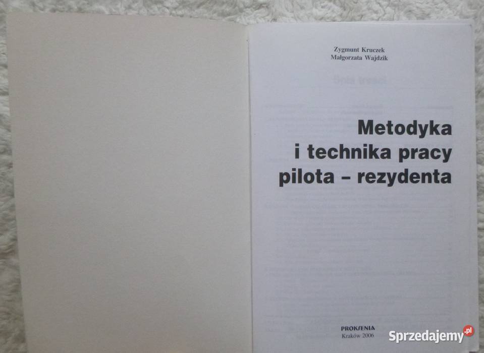 Metodyka i technika pracy pilota rezydenta mazowieckie Warszawa sprzedam