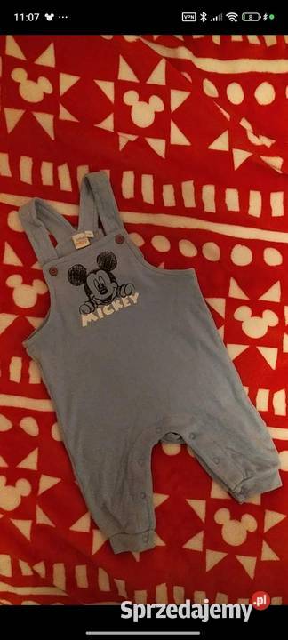Nowe spodenki ogrodniczki chłopca Disney myszka