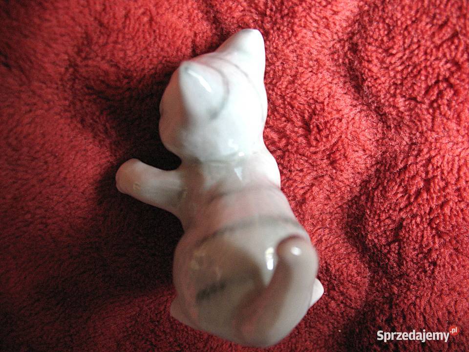 Kot szary pręgowany kotek porcelana 55 x 55 x 4 mazowieckie Siedlce