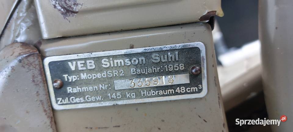 Simson SR2 1958 motorower Pszczyna