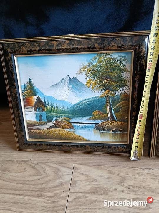 Obraz obrazy ręcznie malowane pejzaże PRL DDR Wrocław