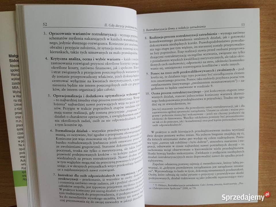 KSIĄŻKA Zwolnienia pracowników a polityka Książki i Podręczniki Złotniki