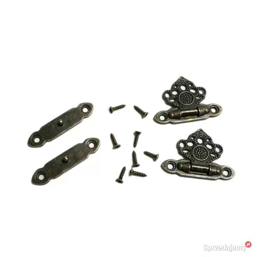 Metalowe zapięcia do pudełek z drewna 75 sztuk