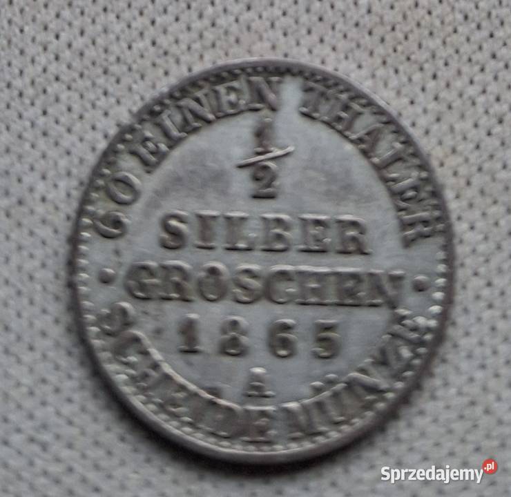 PRUSY12 SILBERGROSZA 1865 r A SREBRO Legionowo