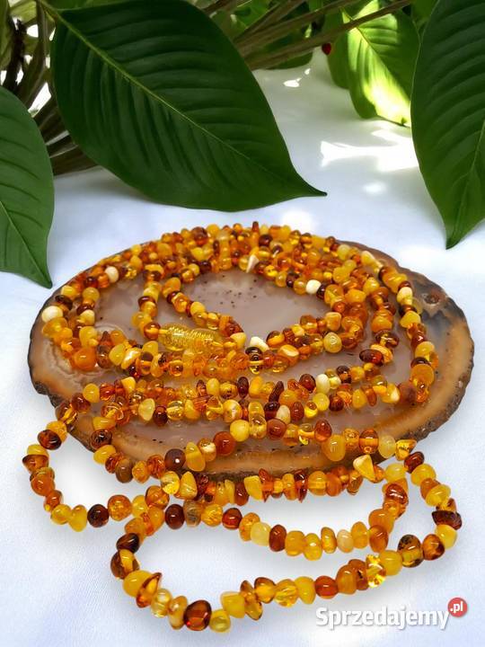 Korale BURSZTYN bałtycki baroczek polerowany Warszawa
