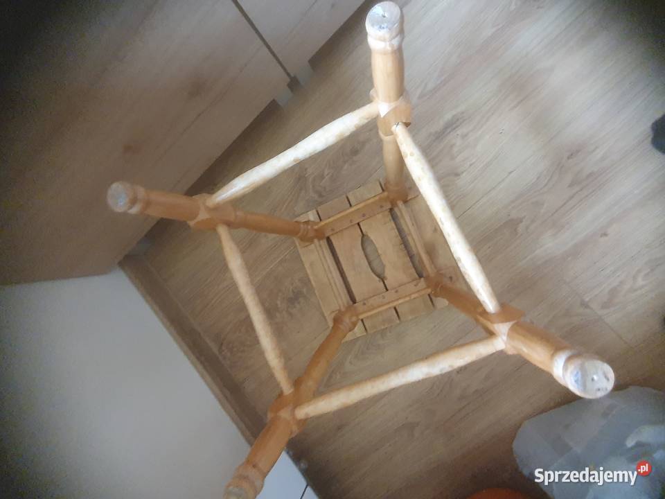 2xDrewniany Taboret Stołek Kwietnik Rustykalny Nidzica sprzedam