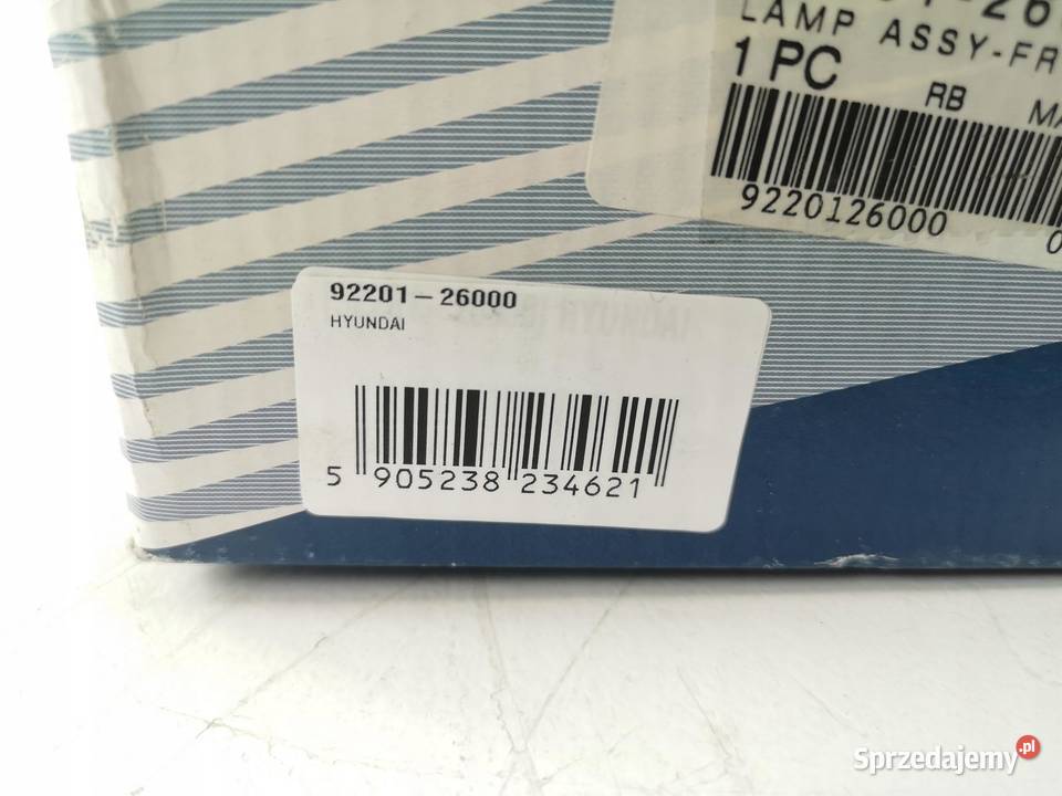 HALOGEN PRZÓD HYUNDAI SANTA FE 20012006 ORI OE