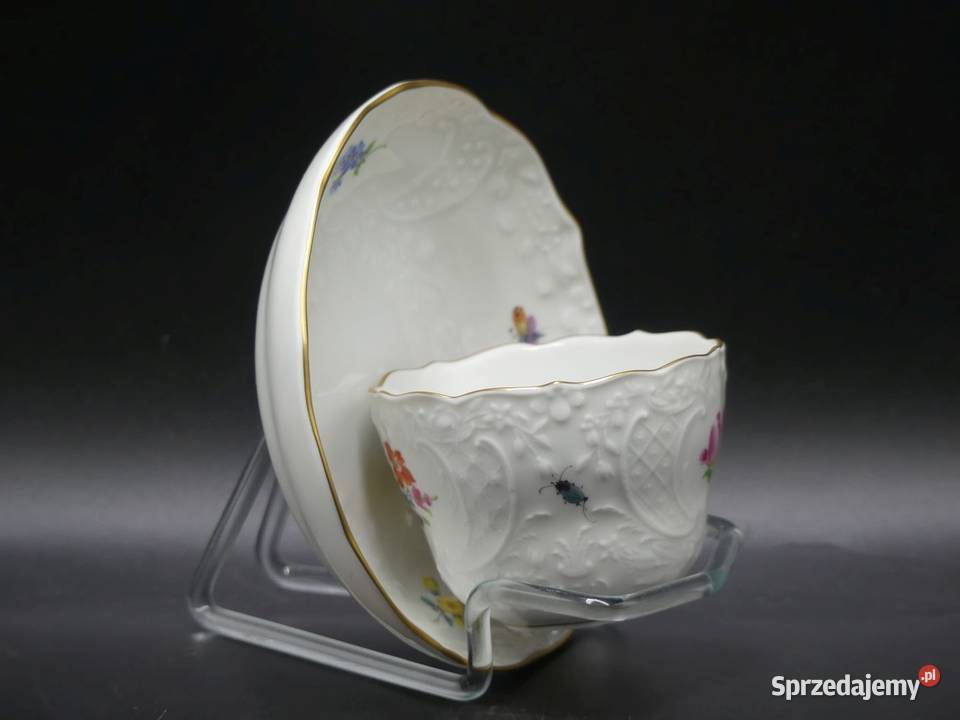 Kwiecista filiżanka do mokki espresso Miśnia