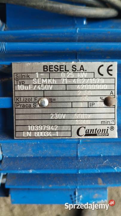 Silnik z przekładnią ślimakową do pieca Poraj