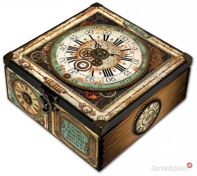 SZKATUŁKA pudełko steampunk TIME MACHINE 20x20 Bydgoszcz