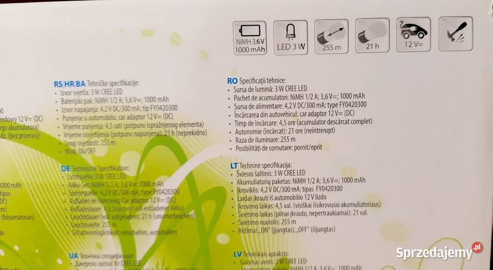 Latarka ładowalna 3W cree led Emos nowa Częstochowa