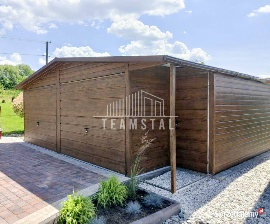 GARAŻ BLASZANY 7m x 7m wnęka 2x Brama drzwi zachodniopomorskie Koszalin