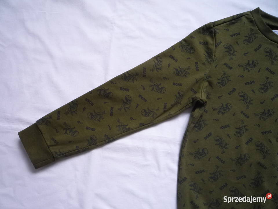 Sinsay 122128 Khaki Bluzka Roar Dinozaury Nowa Szczecin