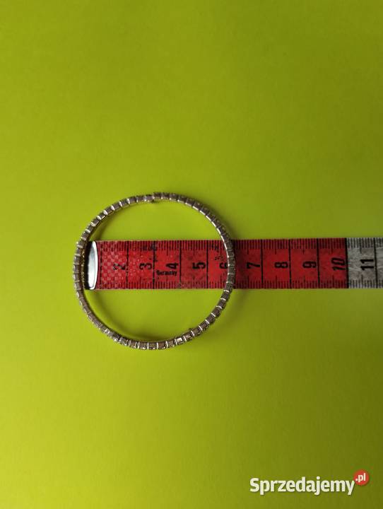 BRANSOLETKA z kryształkami rozchylana średnica 6 wielkopolskie Złotniki