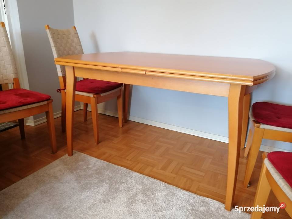 Sprzedam stół rozkładany z 6 krzesłami 75cm Łódź