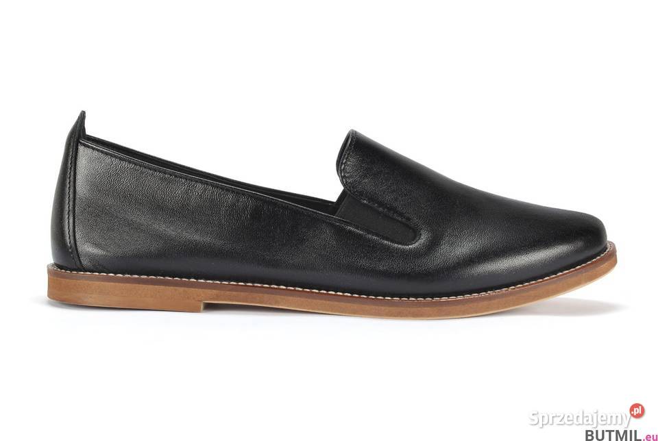 Wsuwane Półbuty obcasie w kolorze czarnym 3640 Kalwaria Zebrzydowska