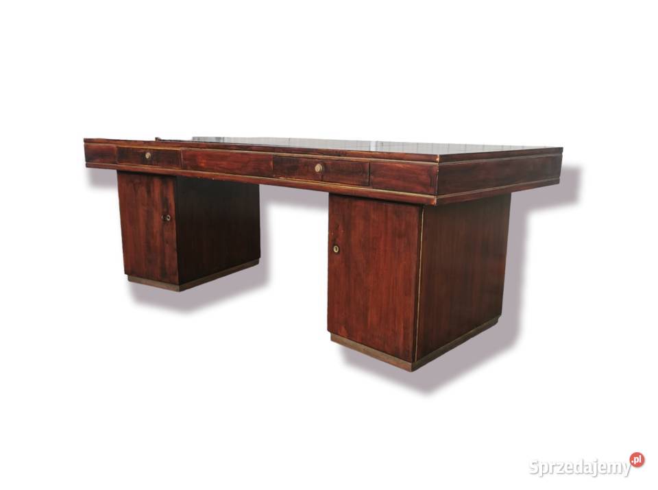 Spektakularne ogromne biurko gabinetowe z 1940 Wrocław