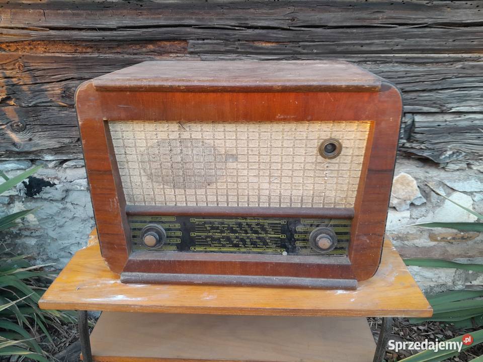 Stare polskie radio lampowe Poemat II z czasów śląskie Dąbrowa Górnicza