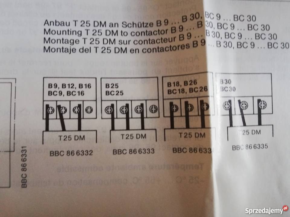 przekaźnik termiczny BBC T25 DM