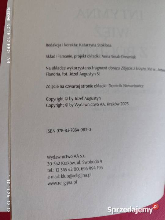 Intymna więź z Bogiem W obliczu grzechów Katowice sprzedam