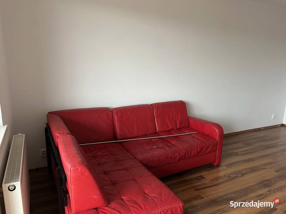 Czerwona kanapa skóra Poznań