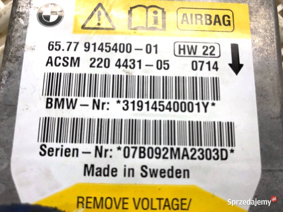 SENSOR AIRBAG BMW E61 9145400 0410 CZUJNIK podkarpackie