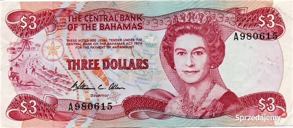 BAHAMY 197419843 dolaryP44 EF wysyłka pomorskie Człuchów