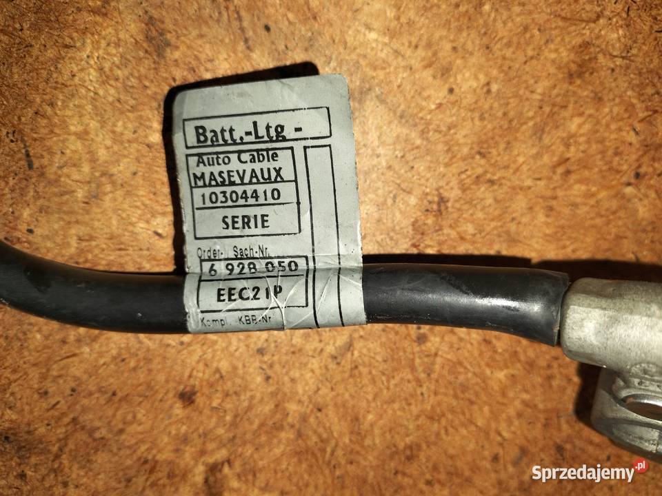 Klema minusowa akumulatora w bagażniku BMW E65 Poręba