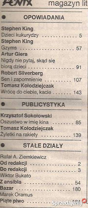 FENIX 1994 4 31 MAGAZYN LITERACKI Piła sprzedam