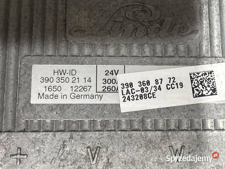 LINDE Sterownik LAC0334 CC19 3903608772 24V 300A Antonie