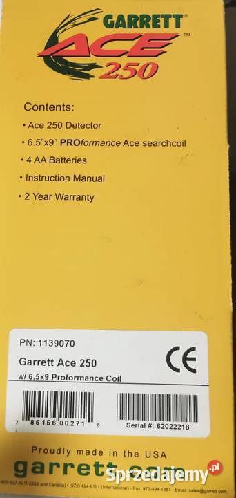 Garrett Ace 250 Pozostałe Bystrzyca Kłodzka