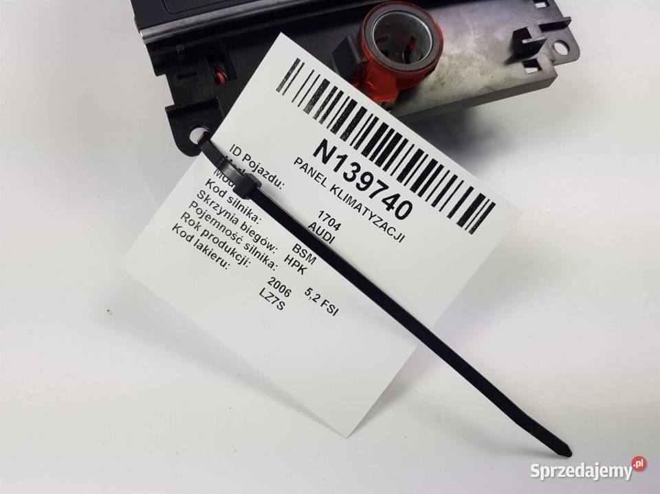 PANEL KLIMATYZACJI S8 D3 4E0819203B osobowe Lipno