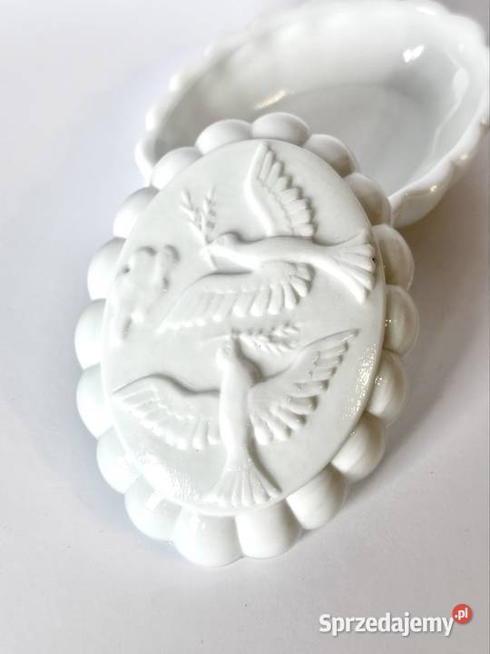 Czeskie szkło Art deco Przepiękna duża szkatułka Warszawa