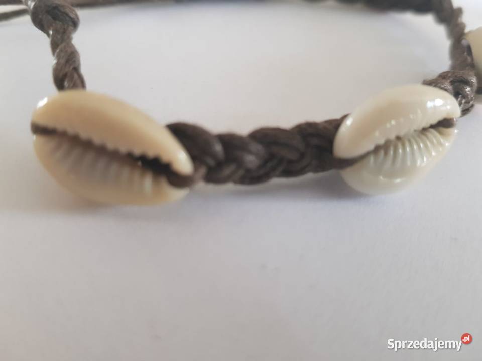 egzotyczna bransoletka ze skóry i muszli Kielce