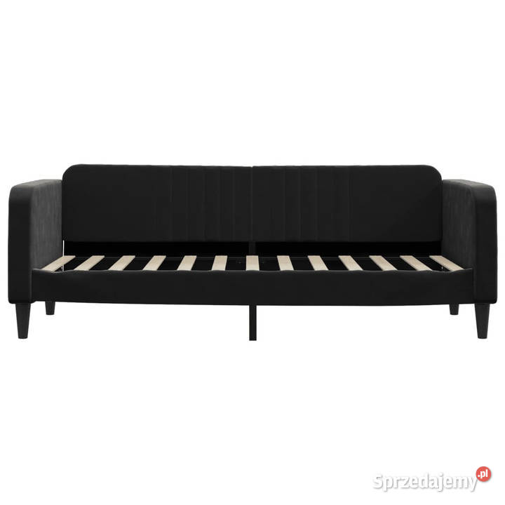 Sofa z materacem do spania czarna aksamit 80x200 mazowieckie Warszawa sprzedam