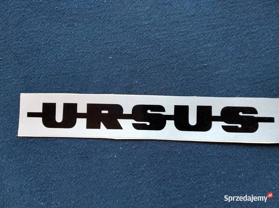 Ursus naklejka z napisem URSUS srebrna oryginał Lublin
