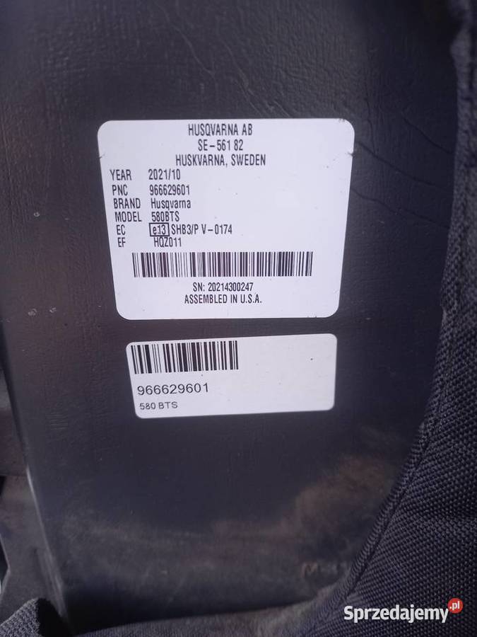 Dmuchawa husqvarna 580BTS do liści I śniegu nowa Biłgoraj