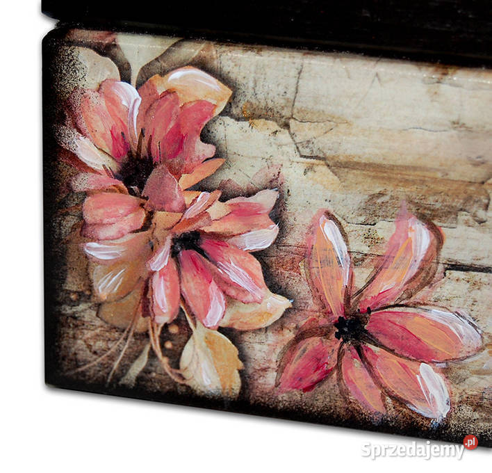 SZKATUŁKA pudełko drewniane VINTAGE GIRL 20X20 Bydgoszcz