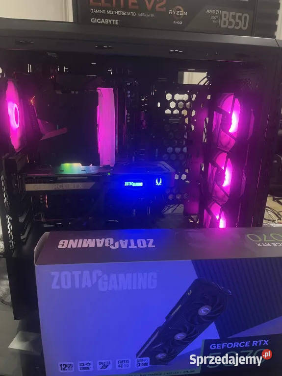 Komputer Gamingowy Ryzen 7 5700X Aorus B550 48GB Taktowanie procesora 4600 Katowice sprzedam